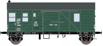 Exact-Train EX23635 - H0 - Gedeckter Güterwagen Pwgs44 ABC Raster, DB, Ep. III